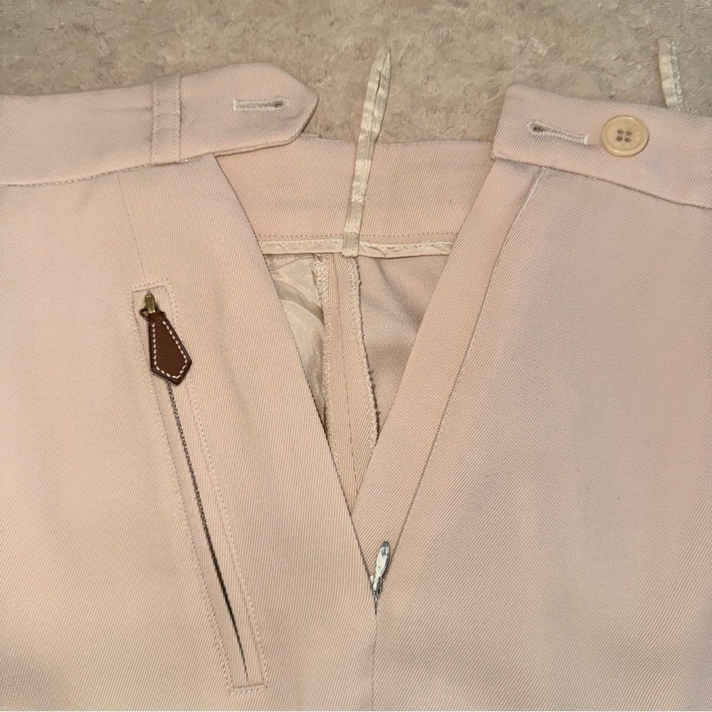 Hermes Vintage Women's Cream Dress Pants Wool Quiet Luxury Old Money - Picture 4 of 16